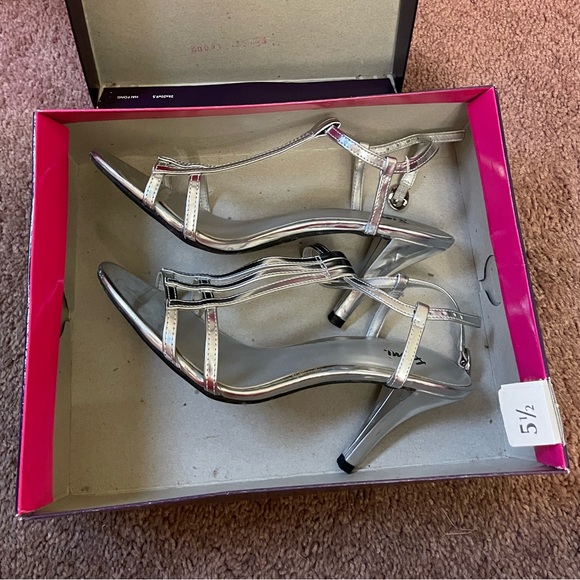 Target - Fioni: Silver Strappy Kitten Heels - Picture 7 of 15